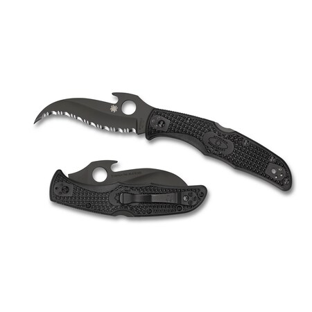 Spyderco Spyderco Matriarch 2 Wave Folder 3.57in Black Serr Black FRN C12SBBK2W